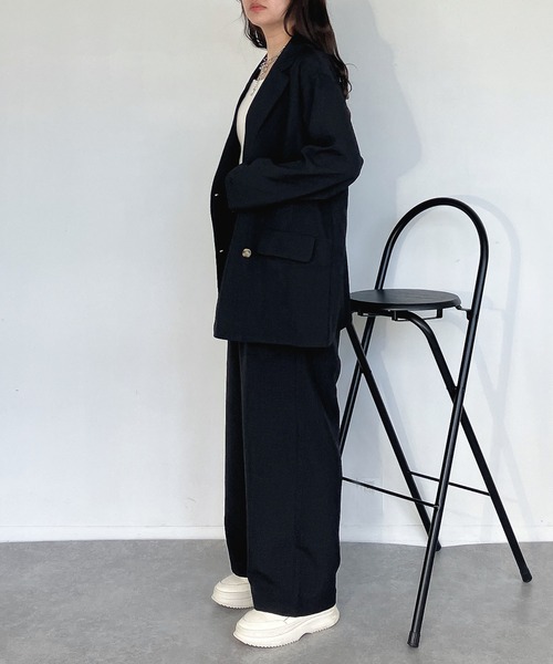 AS KNOW AS plus（アズノゥアズプラス）の「●ワイドイージーパンツ　セットアップ可能（その他パンツ・レディース・チャコールグレー/ブラック/ナチュラル・FREE）」の8枚目の写真