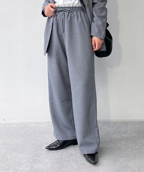 AS KNOW AS plus（アズノゥアズプラス）の「●ワイドイージーパンツ　セットアップ可能（その他パンツ・レディース・チャコールグレー/ブラック/ナチュラル・FREE）」の20枚目の写真