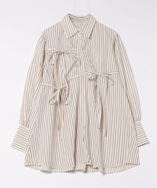 apres jour clair（アプレジュールクレア）の「【apres jour clair】アソートリボンチュニックシャツ【ZOZOTOWN限定アイテム】（チュニック・レディース・アイボリー/ベージュ系その他/ブルー系その他/ブラウン系その他・フリー/X-LARGE）」の5枚目の写真