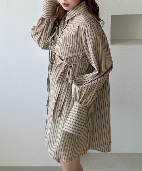 apres jour clair（アプレジュールクレア）の「【apres jour clair】アソートリボンチュニックシャツ【ZOZOTOWN限定アイテム】（チュニック・レディース・アイボリー/ベージュ系その他/ブルー系その他/ブラウン系その他・フリー/X-LARGE）」の15枚目の写真