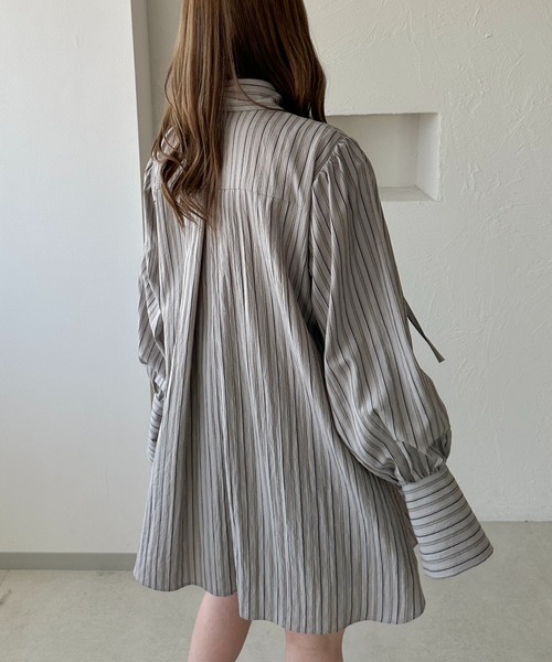 apres jour clair（アプレジュールクレア）の「【apres jour clair】アソートリボンチュニックシャツ【ZOZOTOWN限定アイテム】（チュニック・レディース・アイボリー/ベージュ系その他/ブルー系その他/ブラウン系その他・フリー/X-LARGE）」の8枚目の写真