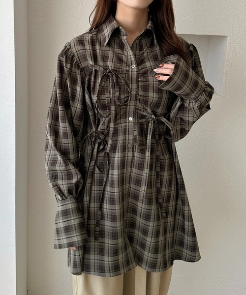 apres jour clair（アプレジュールクレア）の「【apres jour clair】アソートリボンチュニックシャツ【ZOZOTOWN限定アイテム】（チュニック・レディース・アイボリー/ベージュ系その他/ブルー系その他/ブラウン系その他・フリー/X-LARGE）」の22枚目の写真