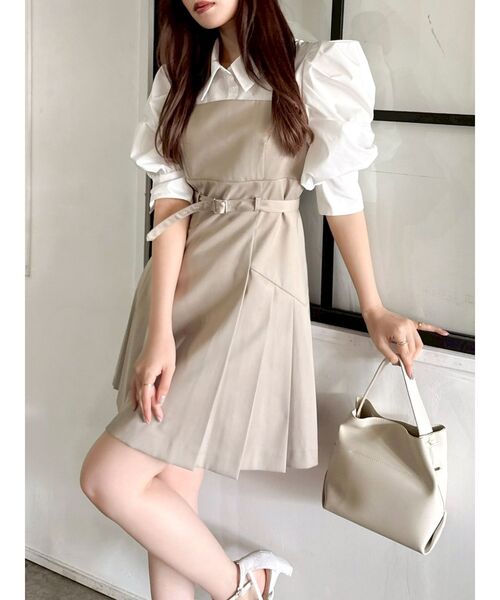 レイヤードシャツミニワンピース（ワンピース）｜dazzlin