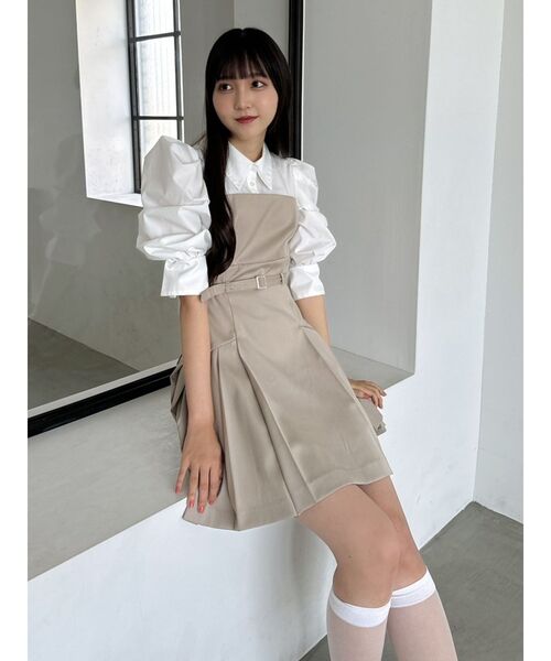 dazzlin（ダズリン）の「レイヤードシャツミニワンピース（ワンピース