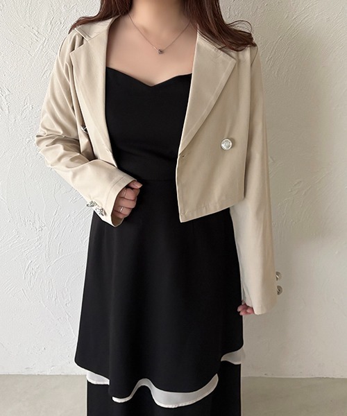 apres jour（アプレジュール）の「アシメティアードフリルワンピース（ワンピース・レディース・ブラック系その他2/ブラック/チャコールグレー・X-LARGE/フリー）」の15枚目の写真