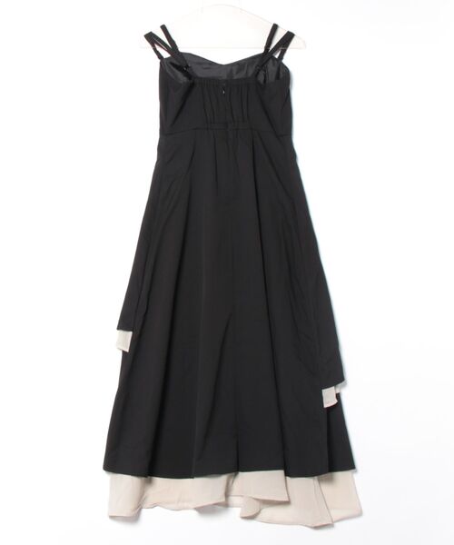apres jour（アプレジュール）の「アシメティアードフリルワンピース（ワンピース・レディース・ブラック系その他2/ブラック/チャコールグレー・X-LARGE/フリー）」の4枚目の写真