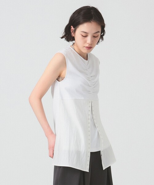 Ray BEAMS(レイビームス)の「RBS / リングドット スリット ノースリーブ(Tシャツ/カットソー・レディース・ホワイト/ブラック・ONE SIZE)」の18枚目の写真