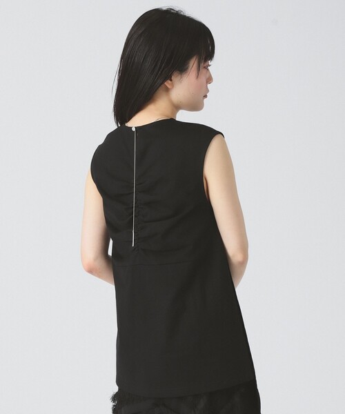 Ray BEAMS(レイビームス)の「RBS / リングドット スリット ノースリーブ(Tシャツ/カットソー・レディース・ホワイト/ブラック・ONE SIZE)」の4枚目の写真