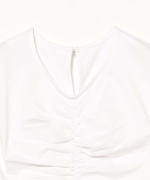 Ray BEAMS(レイビームス)の「RBS / リングドット スリット ノースリーブ(Tシャツ/カットソー・レディース・ホワイト/ブラック・ONE SIZE)」の6枚目の写真