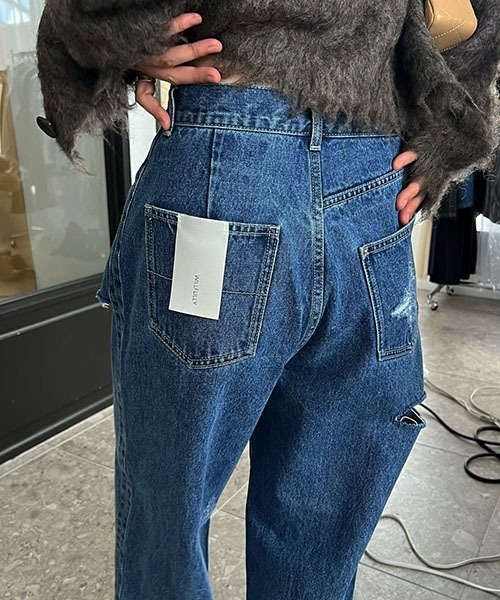 SS loose distressed effect denim PT（デニムパンツ）｜WILLFULLY  