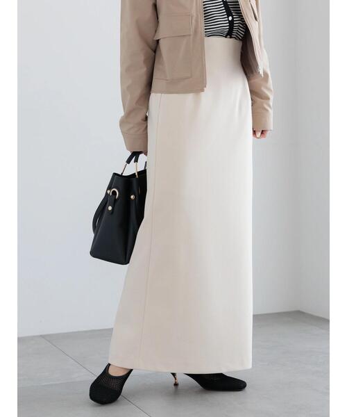 Te chichi(テチチ)の「【宮本茉由着用】ハイウエストロングナロースカート《2025spring catalog item》(スカート・レディース・ベージュ/サックスブルー/チャコールグレー・F)」の3枚目の写真