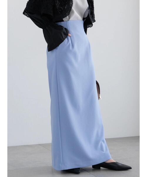 Te chichi(テチチ)の「【宮本茉由着用】ハイウエストロングナロースカート《2025spring catalog item》(スカート・レディース・ベージュ/サックスブルー/チャコールグレー・F)」の2枚目の写真