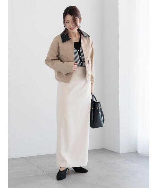 Te chichi(テチチ)の「【宮本茉由着用】ハイウエストロングナロースカート《2025spring catalog item》(スカート・レディース・ベージュ/サックスブルー/チャコールグレー・F)」の8枚目の写真