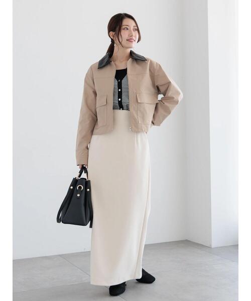 Te chichi(テチチ)の「【宮本茉由着用】ハイウエストロングナロースカート《2025spring catalog item》(スカート・レディース・ベージュ/サックスブルー/チャコールグレー・F)」の9枚目の写真