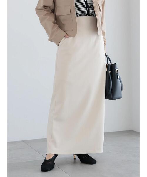 Te chichi(テチチ)の「【宮本茉由着用】ハイウエストロングナロースカート《2025spring catalog item》(スカート・レディース・ベージュ/サックスブルー/チャコールグレー・F)」の10枚目の写真