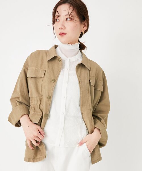 le.coeur blanc(ルクールブラン)の「ドットシアーギャザーブラウス(シャツ/ブラウス・レディース・オフホワイト/ブラック・38)」の14枚目の写真
