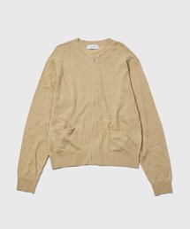 ADAM ET ROPE' | リネン コットン ジップ カーディガン / ロングシーズン着用可能(カーディガン/ボレロ)