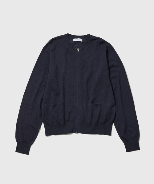 ADAM ET ROPE'（アダムエロペ）の「リネン コットン ジップ カーディガン / ロングシーズン着用可能（カーディガン/ボレロ・メンズ・ネイビー/ブラック/ベージュ系その他・L/M）」の3枚目の写真