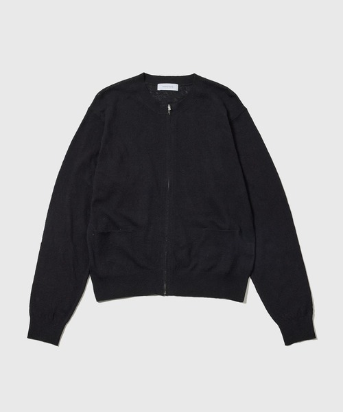 ADAM ET ROPE'（アダムエロペ）の「リネン コットン ジップ カーディガン / ロングシーズン着用可能（カーディガン/ボレロ・メンズ・ネイビー/ブラック/ベージュ系その他・L/M）」の2枚目の写真