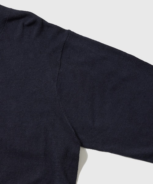 ADAM ET ROPE'（アダムエロペ）の「リネン コットン ジップ カーディガン / ロングシーズン着用可能（カーディガン/ボレロ・メンズ・ネイビー/ブラック/ベージュ系その他・L/M）」の5枚目の写真