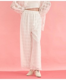 Settimissimo | 格子チェック メッシュ ワイド パンツ(その他パンツ)