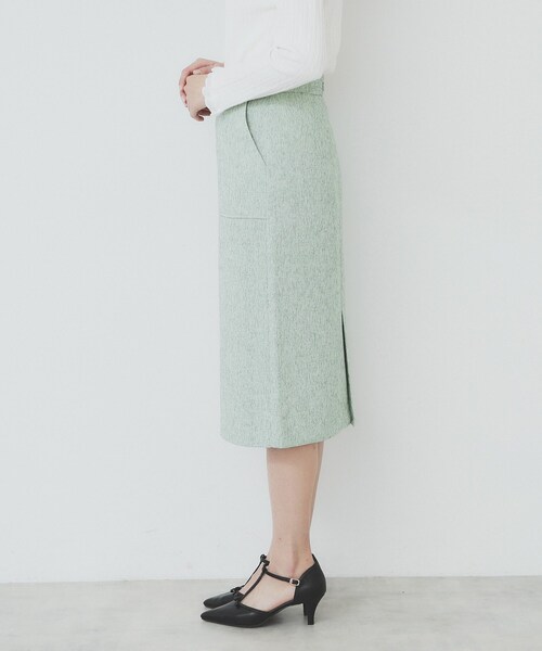 index(インデックス)の「サマーツイードタイトスカート【洗濯機洗い可/イージーアイロン】(スカート・レディース・アイボリー系3/ブラック系3/グリーン系4・36/38/40/42)」の17枚目の写真