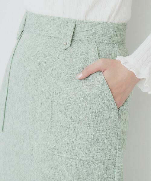 index(インデックス)の「サマーツイードタイトスカート【洗濯機洗い可/イージーアイロン】(スカート・レディース・アイボリー系3/ブラック系3/グリーン系4・36/38/40/42)」の20枚目の写真