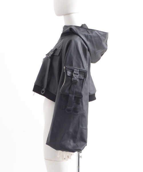 いるいる戦術特殊部隊～冥華MEIKA～（上）クロップドPUジップパーカー ilililいるいる戦術特殊部隊～冥華MEIKA～クロップドジップパーカー