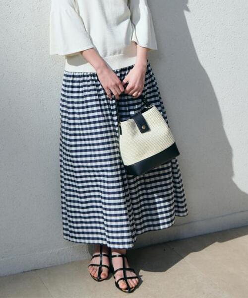 THE SHOP TK （ザ ショップ ティーケー ）の「リバーシブルスカート【洗える】（スカート・レディース・スモーキーグリーン系2/ブラック系1/ベージュ系1/カーキ系1/ネイビー系1・99）」の5枚目の写真