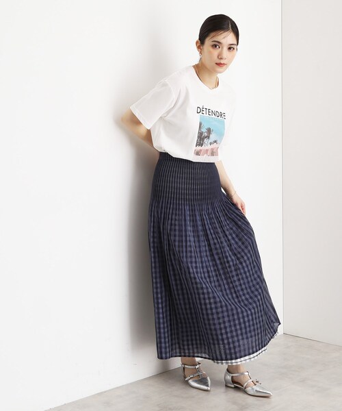 THE SHOP TK （ザ ショップ ティーケー ）の「リバーシブルスカート【洗える】（スカート・レディース・スモーキーグリーン系2/ブラック系1/ベージュ系1/カーキ系1/ネイビー系1・99）」の14枚目の写真