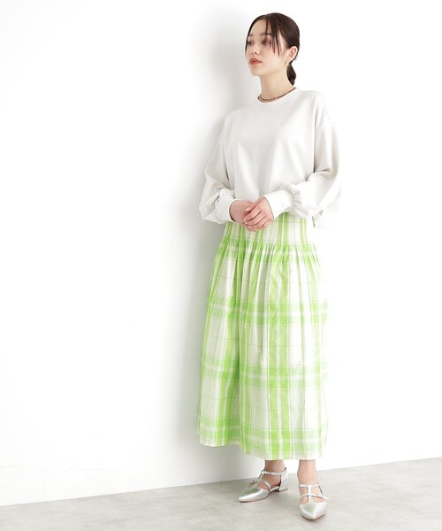 THE SHOP TK （ザ ショップ ティーケー ）の「リバーシブルスカート【洗える】（スカート・レディース・スモーキーグリーン系2/ブラック系1/ベージュ系1/カーキ系1/ネイビー系1・99）」の18枚目の写真