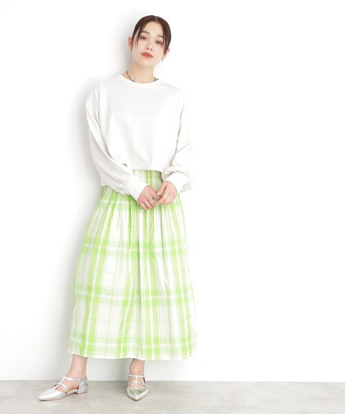 THE SHOP TK （ザ ショップ ティーケー ）の「リバーシブルスカート【洗える】（スカート・レディース・スモーキーグリーン系2/ブラック系1/ベージュ系1/カーキ系1/ネイビー系1・99）」の19枚目の写真