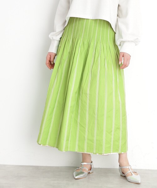 THE SHOP TK （ザ ショップ ティーケー ）の「リバーシブルスカート【洗える】（スカート・レディース・スモーキーグリーン系2/ブラック系1/ベージュ系1/カーキ系1/ネイビー系1・99）」の20枚目の写真