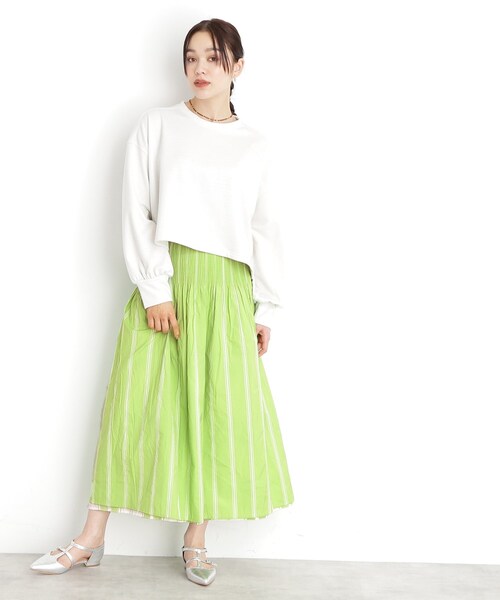 THE SHOP TK （ザ ショップ ティーケー ）の「リバーシブルスカート【洗える】（スカート・レディース・スモーキーグリーン系2/ブラック系1/ベージュ系1/カーキ系1/ネイビー系1・99）」の21枚目の写真