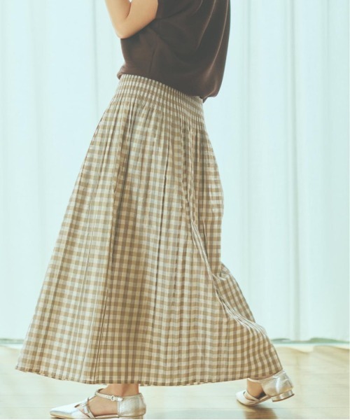 THE SHOP TK （ザ ショップ ティーケー ）の「リバーシブルスカート【洗える】（スカート・レディース・スモーキーグリーン系2/ブラック系1/ベージュ系1/カーキ系1/ネイビー系1・99）」の3枚目の写真