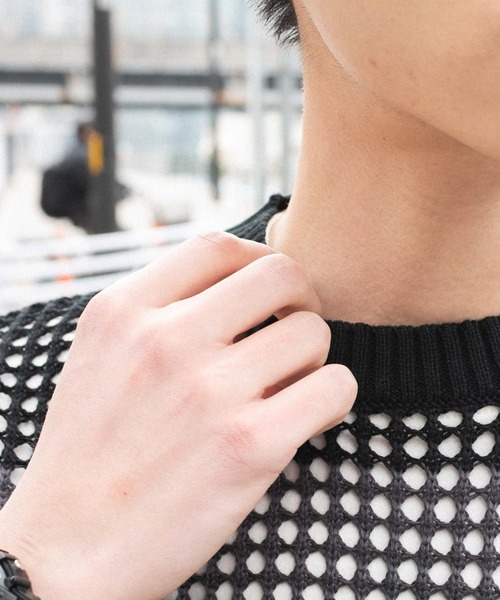 WEGO（ウィゴー）の「WEGO/アンサンブルメッシュニットプルオーバー（アンサンブル・メンズ・レッド系その他5/ブラック系その他5・LARGE/MEDIUM）」の6枚目の写真