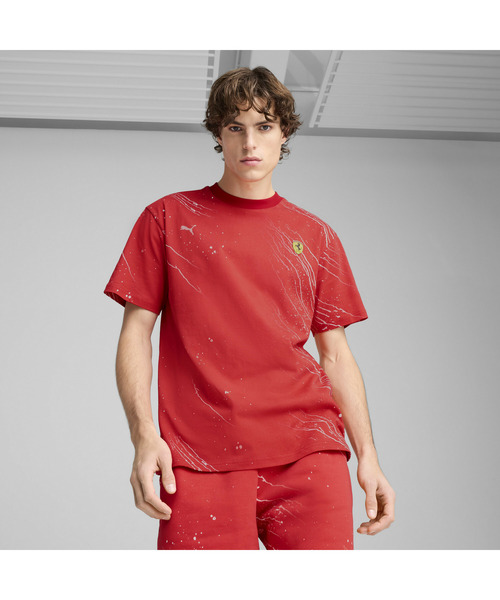 Puma レッド メッシュシャツ Mens Puma Red Home