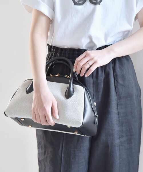 quaranciel(カランシエル)の「quaranciel: ダブルジップ デザイン ボストン ショルダー バッグ(ショルダーバッグ・レディース・ブラック/チャコールグレー/ブラウン・ONE SIZE)」の15枚目の写真