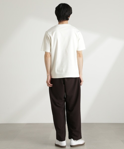 NANO universe(ナノユニバース)の「ダブルスムースクルーネックTシャツ 半袖(Tシャツ/カットソー・メンズ・ダークグレー/ホワイト/カーキ/ブラック・XL/L/M/S)」の17枚目の写真