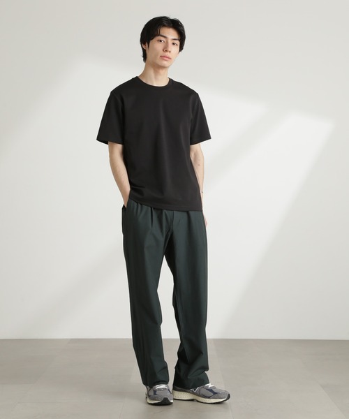 NANO universe(ナノユニバース)の「ダブルスムースクルーネックTシャツ 半袖(Tシャツ/カットソー・メンズ・ダークグレー/ホワイト/カーキ/ブラック・XL/L/M/S)」の6枚目の写真