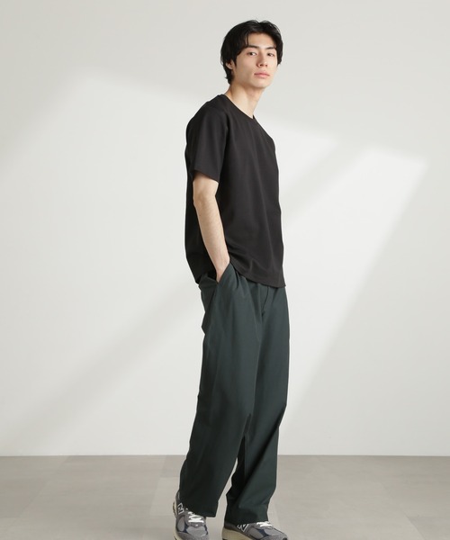 NANO universe(ナノユニバース)の「ダブルスムースクルーネックTシャツ 半袖(Tシャツ/カットソー・メンズ・ダークグレー/ホワイト/カーキ/ブラック・XL/L/M/S)」の7枚目の写真