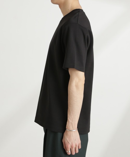 NANO universe(ナノユニバース)の「ダブルスムースクルーネックTシャツ 半袖(Tシャツ/カットソー・メンズ・ダークグレー/ホワイト/カーキ/ブラック・XL/L/M/S)」の10枚目の写真