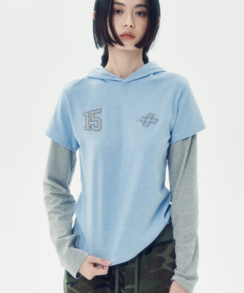 A'GEM/9 × .kom 「runningHIGH/ランニングハイ」 SHIRTS LAYERED H/S TEE/シャツレイヤード半袖Tシャツ A'GEM/9 × .kom 『runningHIGH/ランニングハイ』 SHIRTS LAYERED