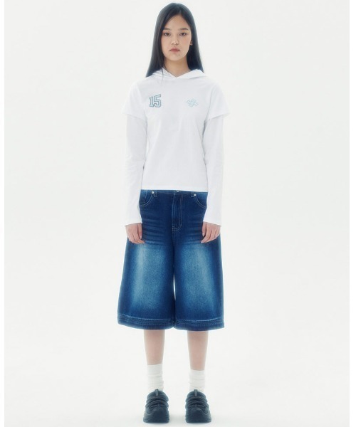 tシャツ A'GEM/9 × .kom 「runningHIGH/ランニングハイ」 LAYERED SLEEVE HOOD TEE/レイヤードスリーブ A'GEM/9 × .kom 『runningHIGH/ランニングハイ』 LAYERED SLEEVE