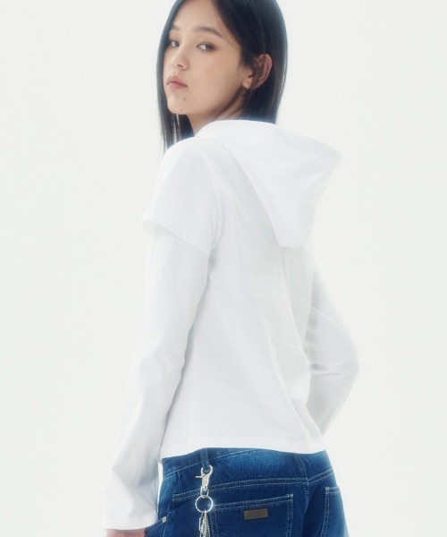 tシャツ A'GEM/9 × .kom 「runningHIGH/ランニングハイ」 LAYERED SLEEVE HOOD TEE/レイヤードスリーブ A'GEM/9 × .kom 『runningHIGH/ランニングハイ』 LAYERED SLEEVE
