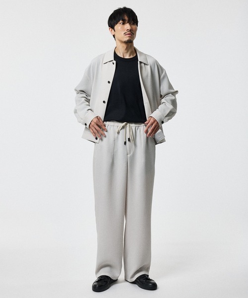 STUDIOUS(ステュディオス)の「PLEATS DOUGI PANTS(スラックス・メンズ・ライトベージュ/ブラック・1/2)」の13枚目の写真