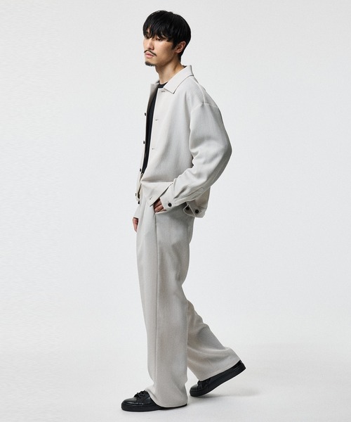 STUDIOUS(ステュディオス)の「PLEATS DOUGI PANTS(スラックス・メンズ・ライトベージュ/ブラック・1/2)」の12枚目の写真