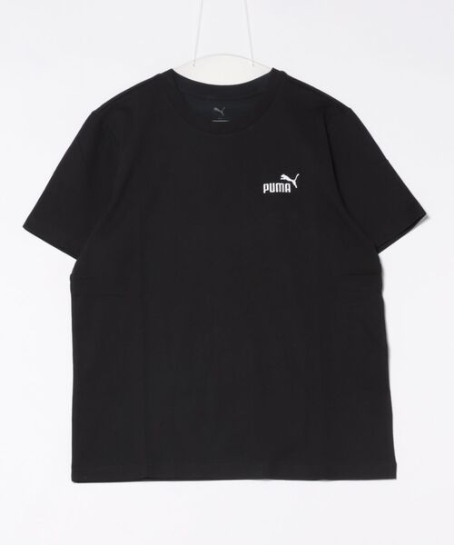 PUMA（プーマ）の「《PUMA》ESS ｽﾓｰﾙ NO.1 ﾛｺﾞ Tｼｬﾂ（Tシャツ/カットソー・メンズ・ホワイト/ネイビー/ブラック/ヘザーグレー・L/M/S/XL/XXL）」の2枚目の写真