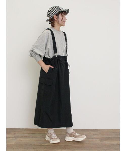 Samansa Mos2（サマンサ モスモス）の「サス取り外し2WAYスカート（スカート・レディース・ベージュ/ブラック/カーキ・F）」の7枚目の写真