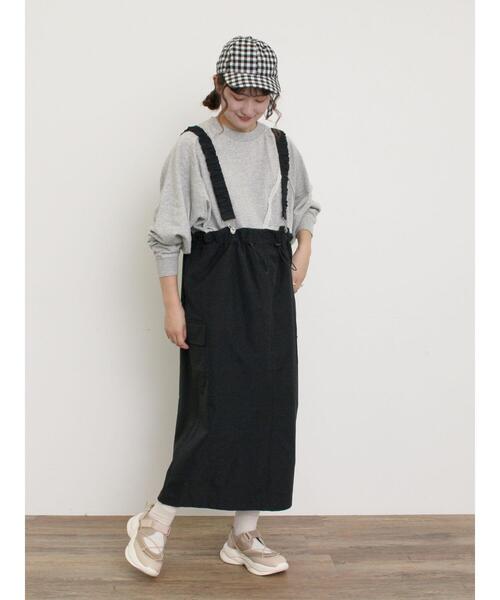 Samansa Mos2（サマンサ モスモス）の「サス取り外し2WAYスカート（スカート・レディース・ベージュ/ブラック/カーキ・F）」の8枚目の写真